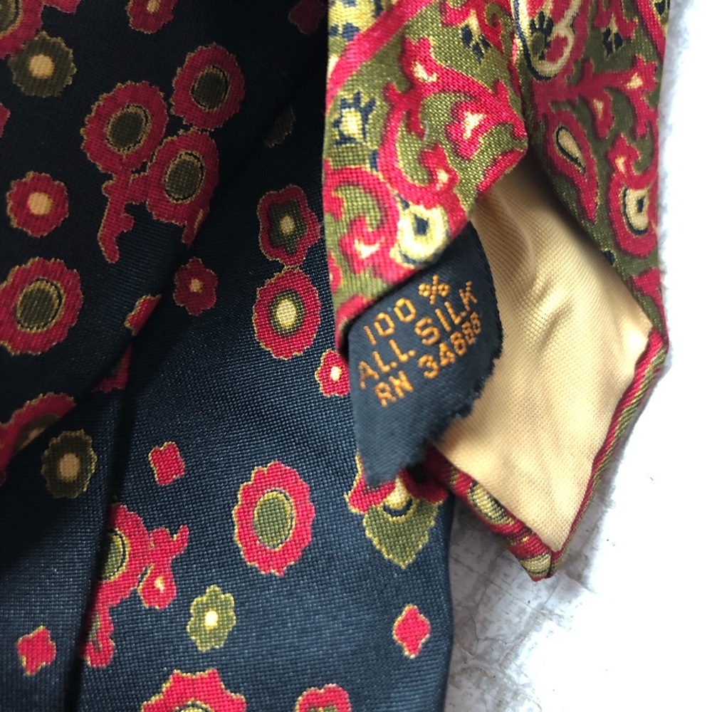 Pure silk floral neck tie - Picture 4 of 4